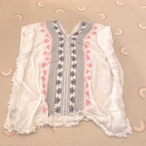 Embroidered Swim Coverup